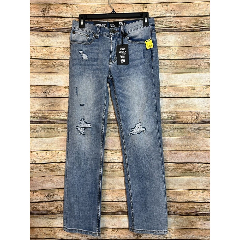 RSQ Jeans Womens 14 London Skinny Distressed Jeans NWT